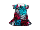 DC1 AFRICAN ETHNIC TRIBAL “TIE AND DYE” GIRL DRESS AWO