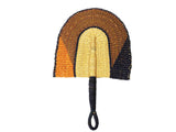 DC1 AFRICAN ETHNIC TRIBAL STRAW HAND FAN GHV