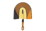 DC1 AFRICAN ETHNIC TRIBAL STRAW HAND FAN GHV