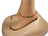 DC1 AFRICAN ETHNIC TRIBAL ADJUSTABLE BEAD ANKLET JTY