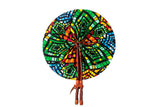 DC1 AFRICAN ETHNIC TRIBAL FABRIC FAN KZW