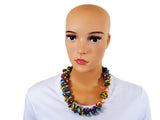 DC1 AFRICAN ETHNIC TRIBAL BEADED NECKLACE ORE