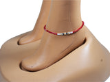 DC1 AFRICAN ETHNIC TRIBAL ADJUSTABLE BEAD ANKLET PML