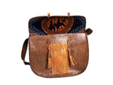 DC1 AFRICAN ETHNIC TRIBAL LEATHER WOMEN HANDBAG QWU