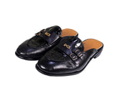 DC1 African Made Men Leather Black Half Shoe ULJ
