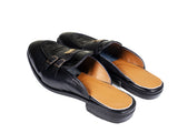 DC1 African Made Men Leather Black Half Shoe ULJ