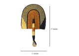 DC1 AFRICAN ETHNIC TRIBAL STRAW HAND FAN VCZ