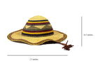 African Ethnic Tribal Straw Hat for Men VXU