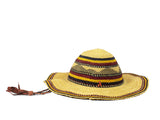 African Ethnic Tribal Straw Hat for Men VXU