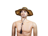 African Ethnic Tribal Straw Hat for Men VXU