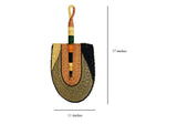 DC1 AFRICAN ETHNIC TRIBAL STRAW HAND FAN WSA