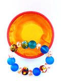 DC1 African Ethnic Tribal Gemstone Stretch 8mm Beaded Bracelet with Free Bracelet Kit  KHL